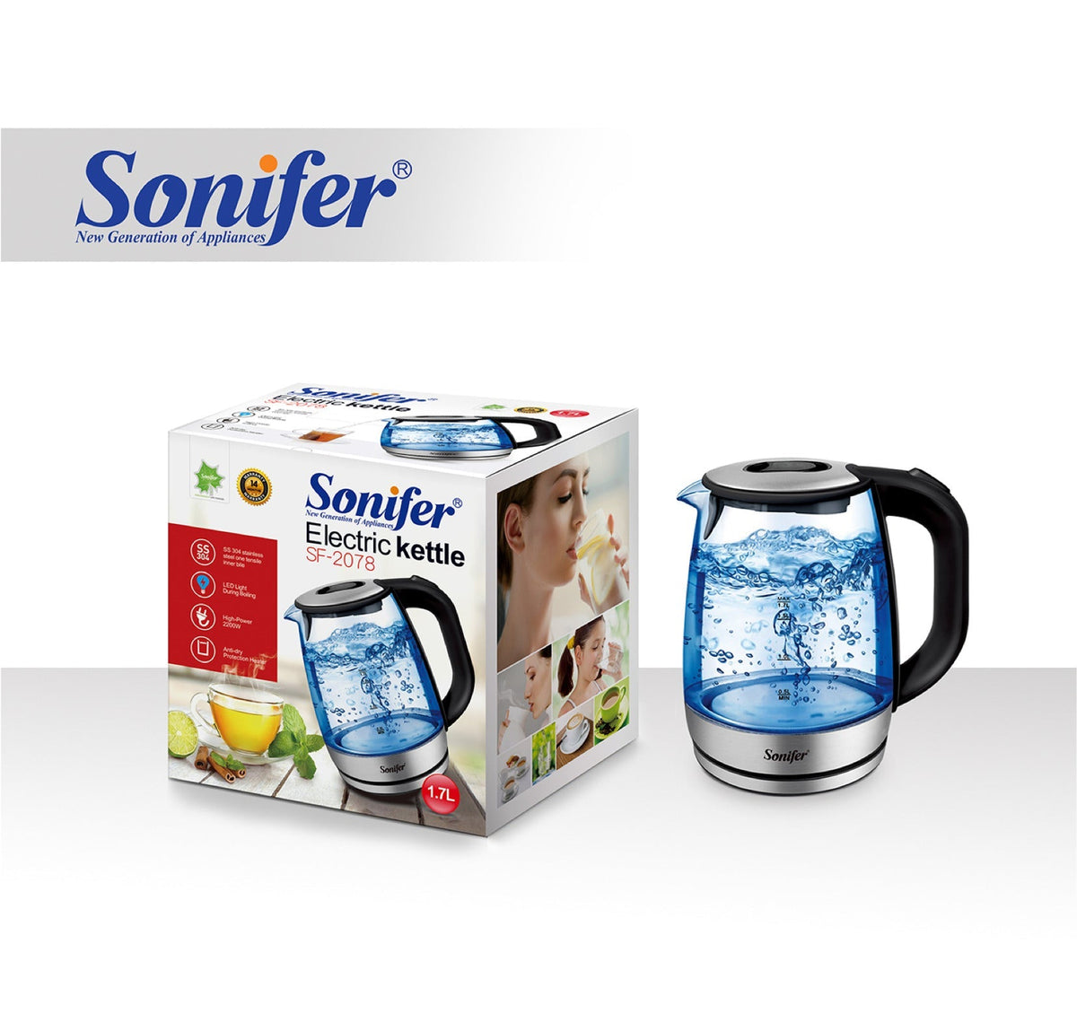Sonifer Electric Kettle 2200W SF-2078
