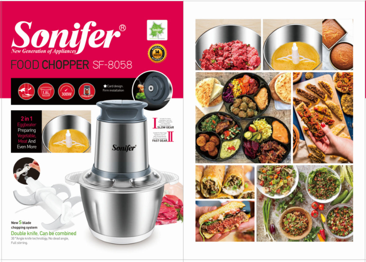 Sonifer 1.8L Quick Chopper 300W SF-8058