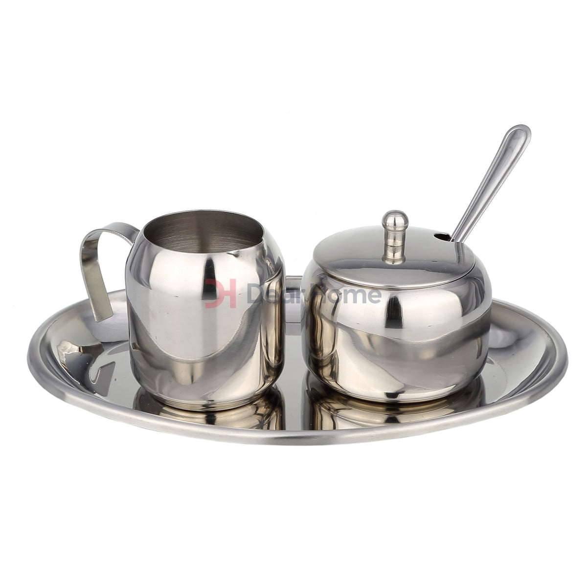 Stainless Creamer And Sugar Pot Set