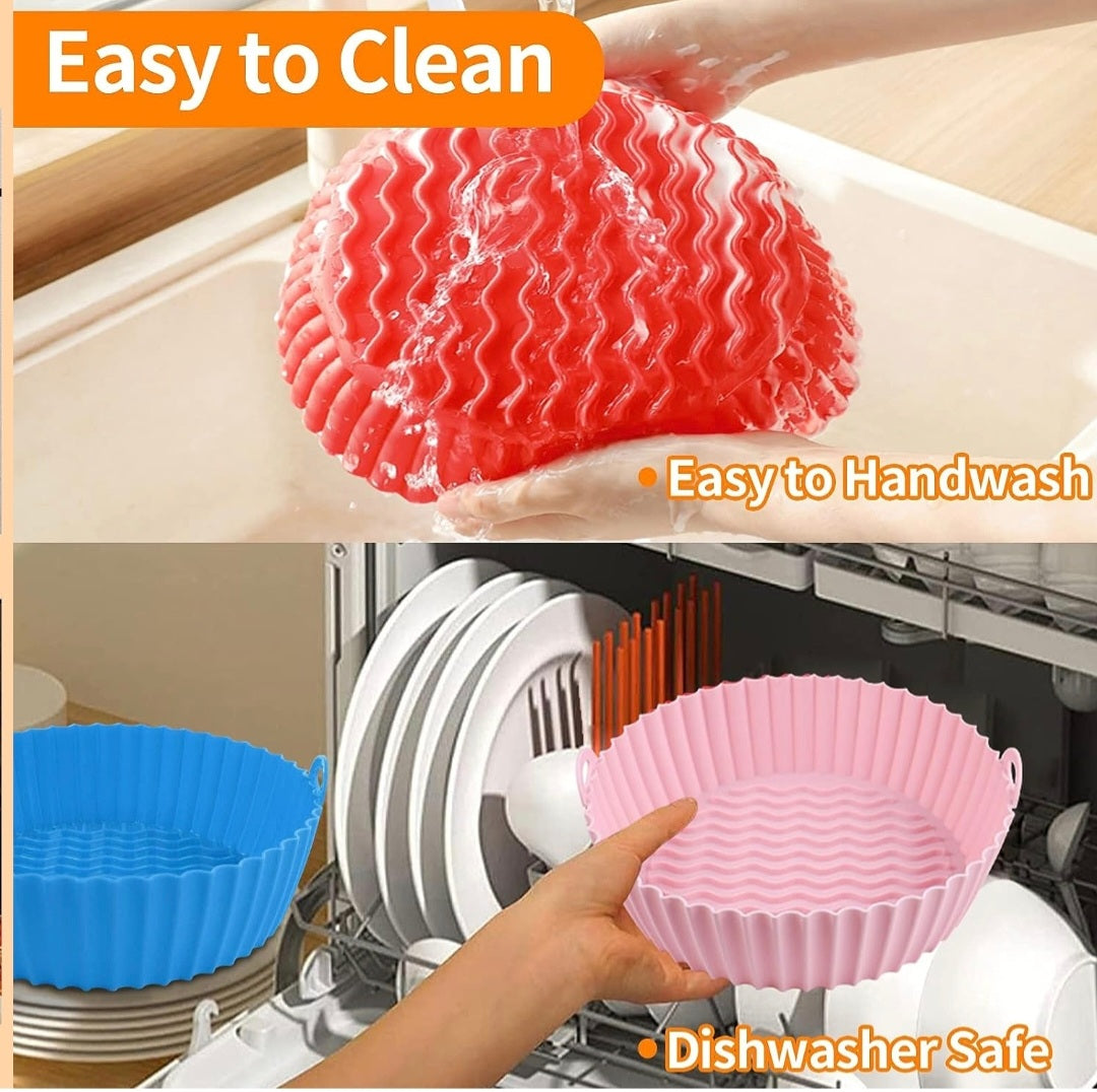 AIR FRYER SILICONE LINER PAD 20CM X380 - MIX COLOR