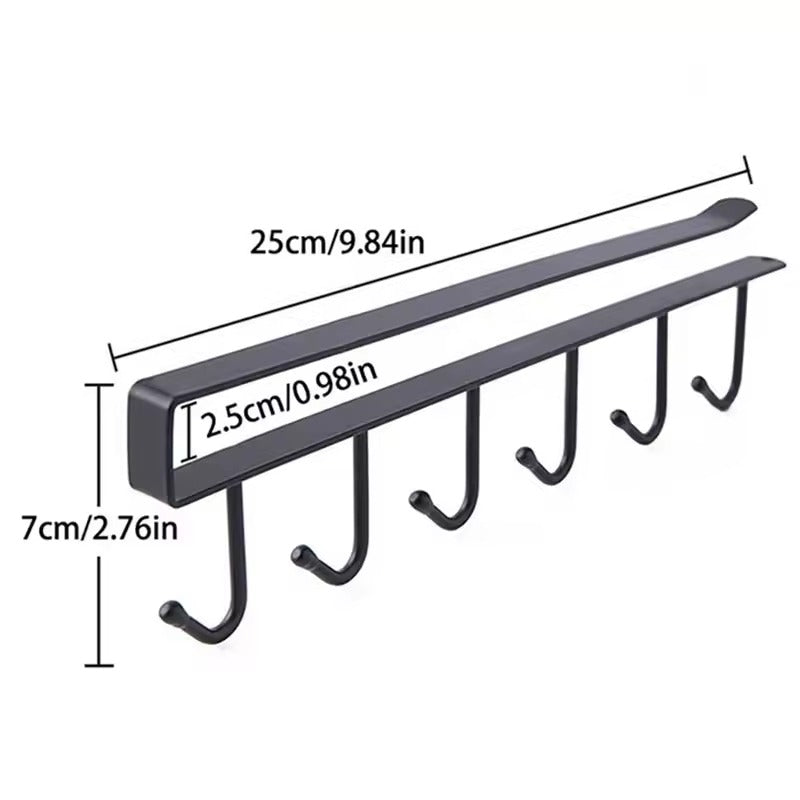 Stainless Steel 6-Hook Organizer