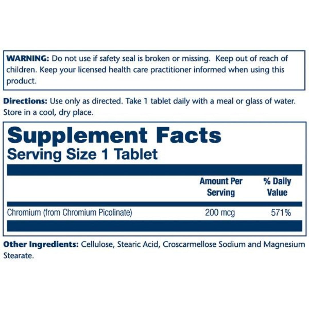 Chromium Picolinate 200mcg - Medaid International