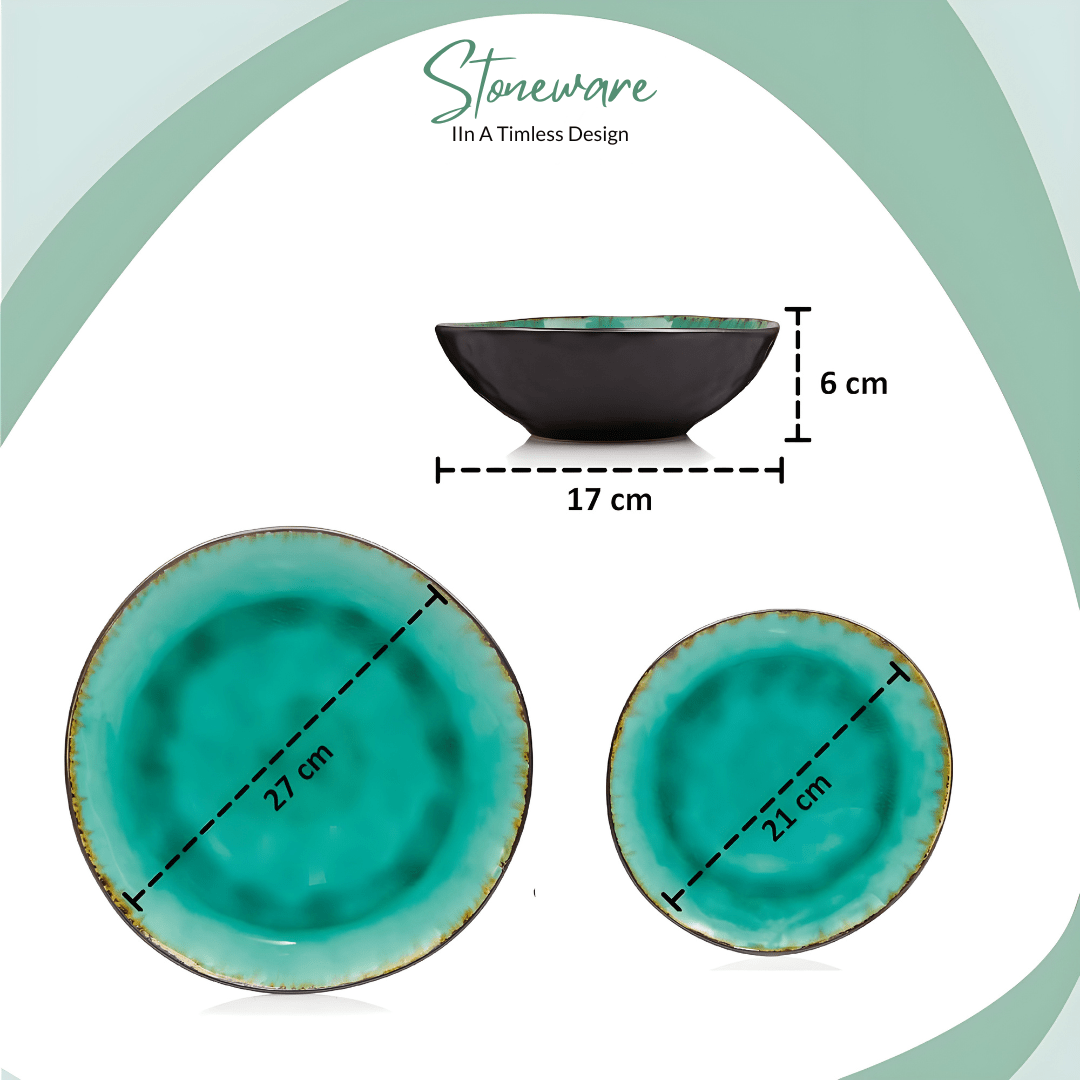 Palm Beach 12-Piece Ceramic Dinnerware Set