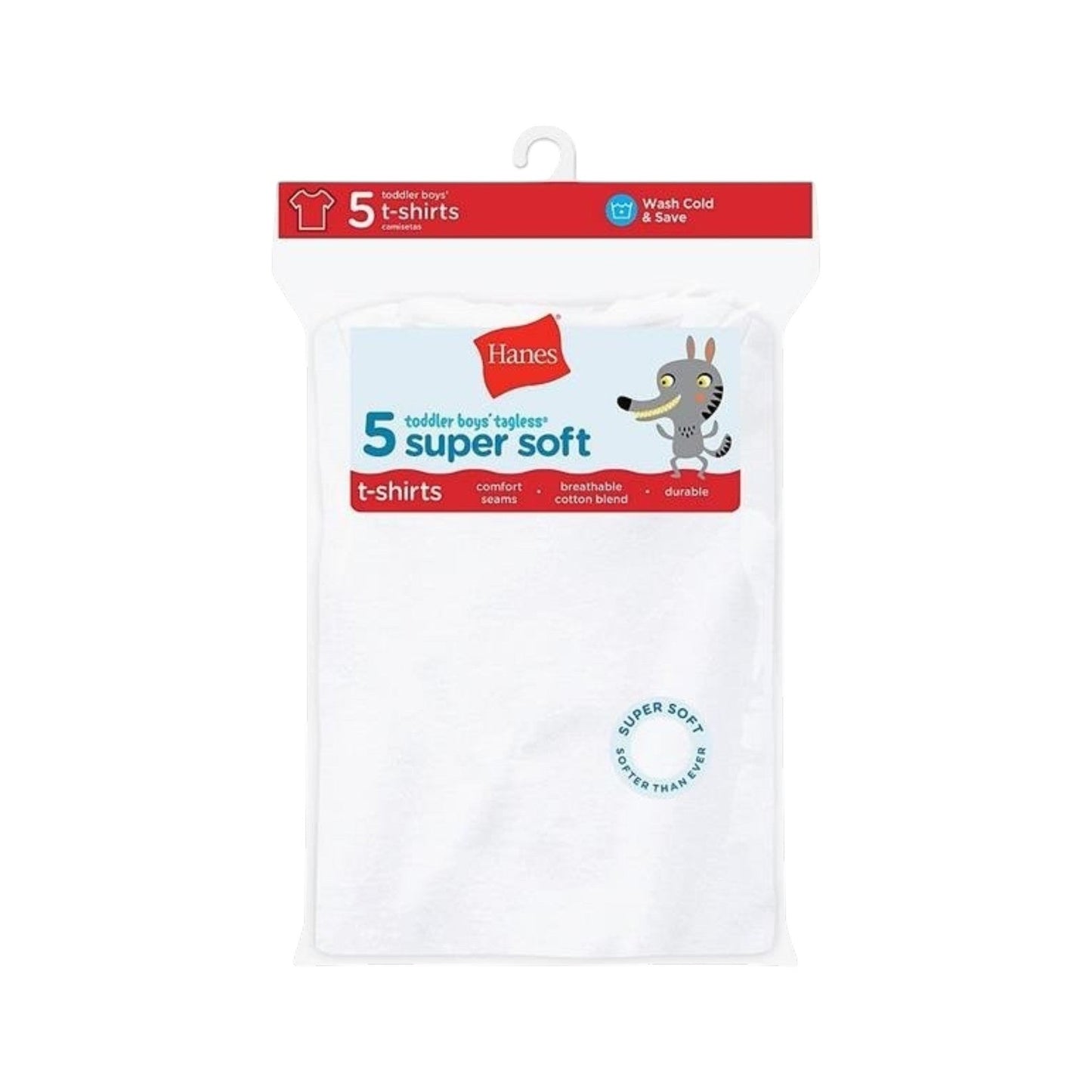Kids Boy's Plain T-Shirt Set 5 Pieces,White