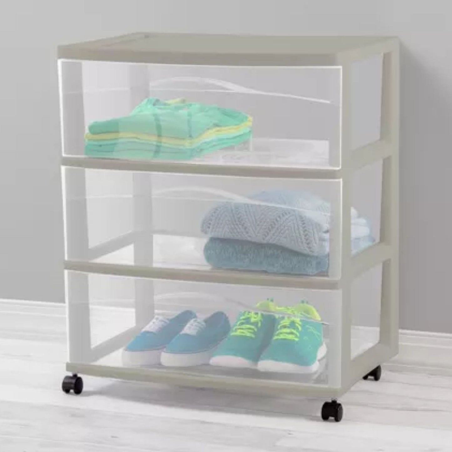3 Drawer Wide Cart Tower