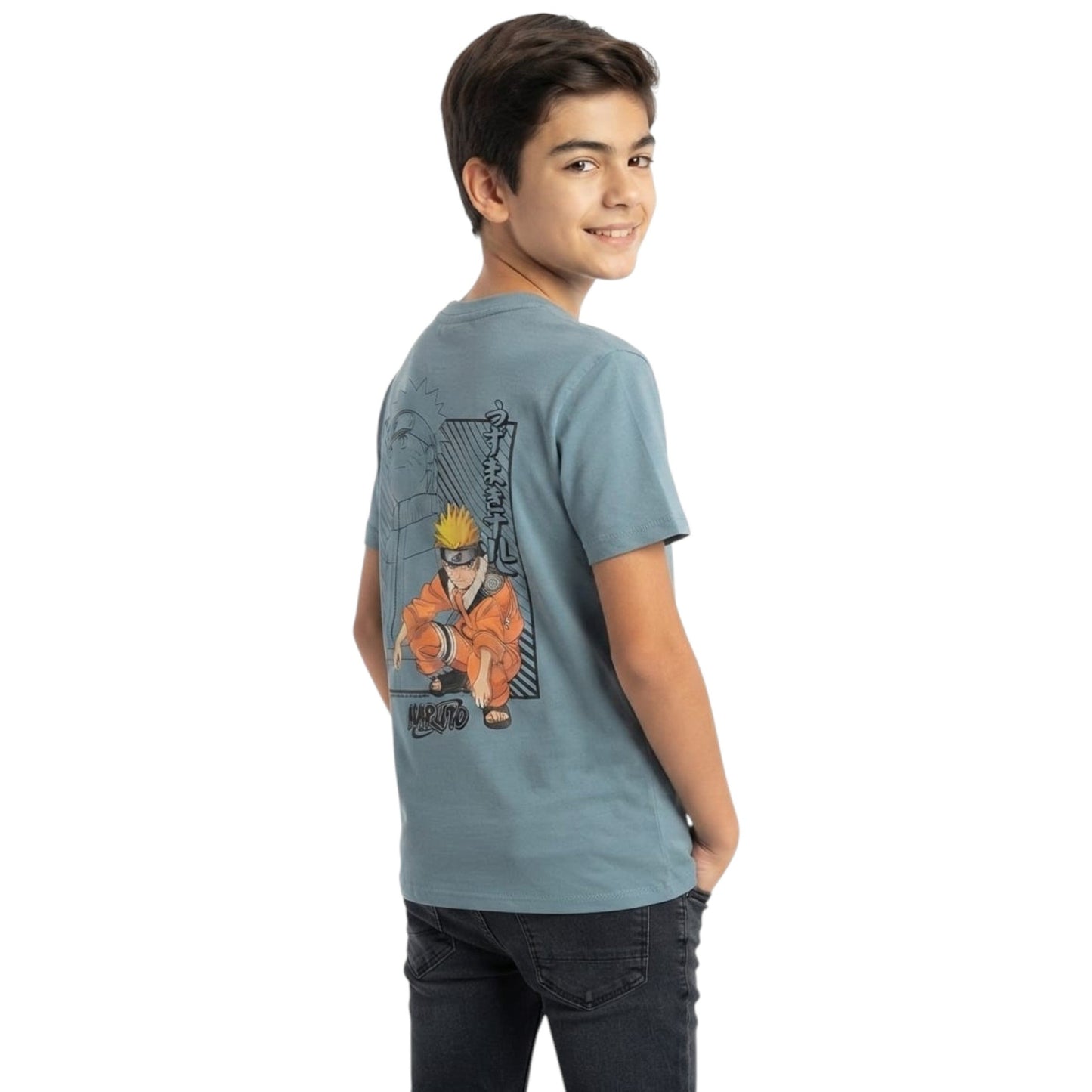 Kids Boy's Printed Top,Dusty Navy