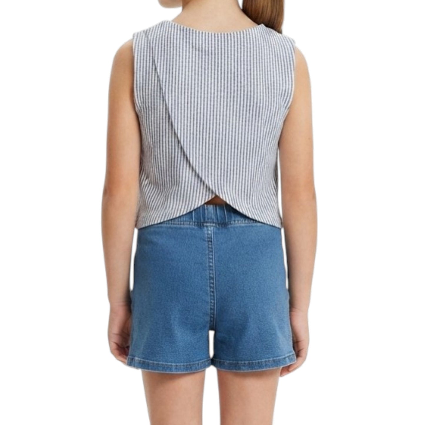 Kids Girl's Striped Top,Multi