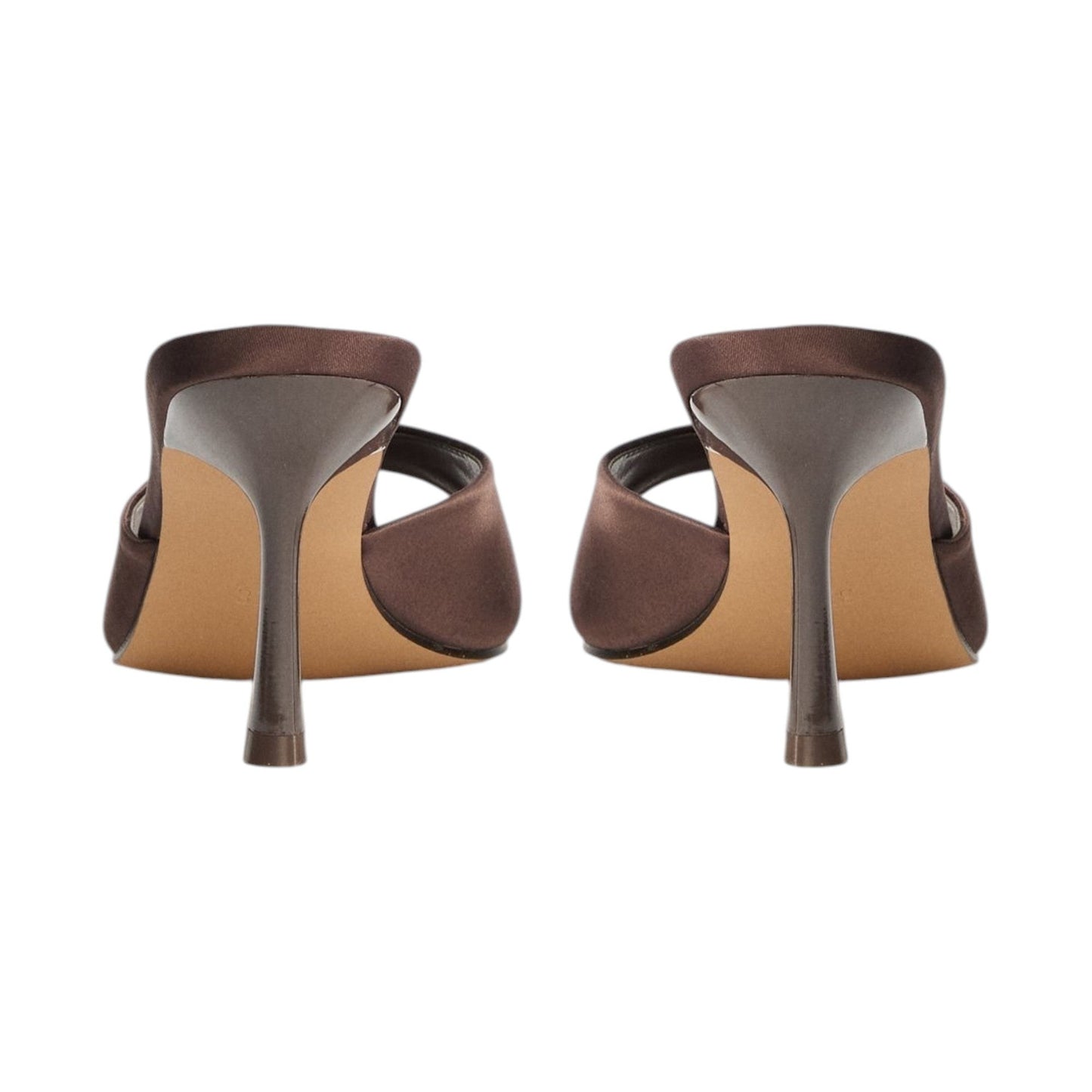Women's Plain Heeled Shoes,Dark Brown