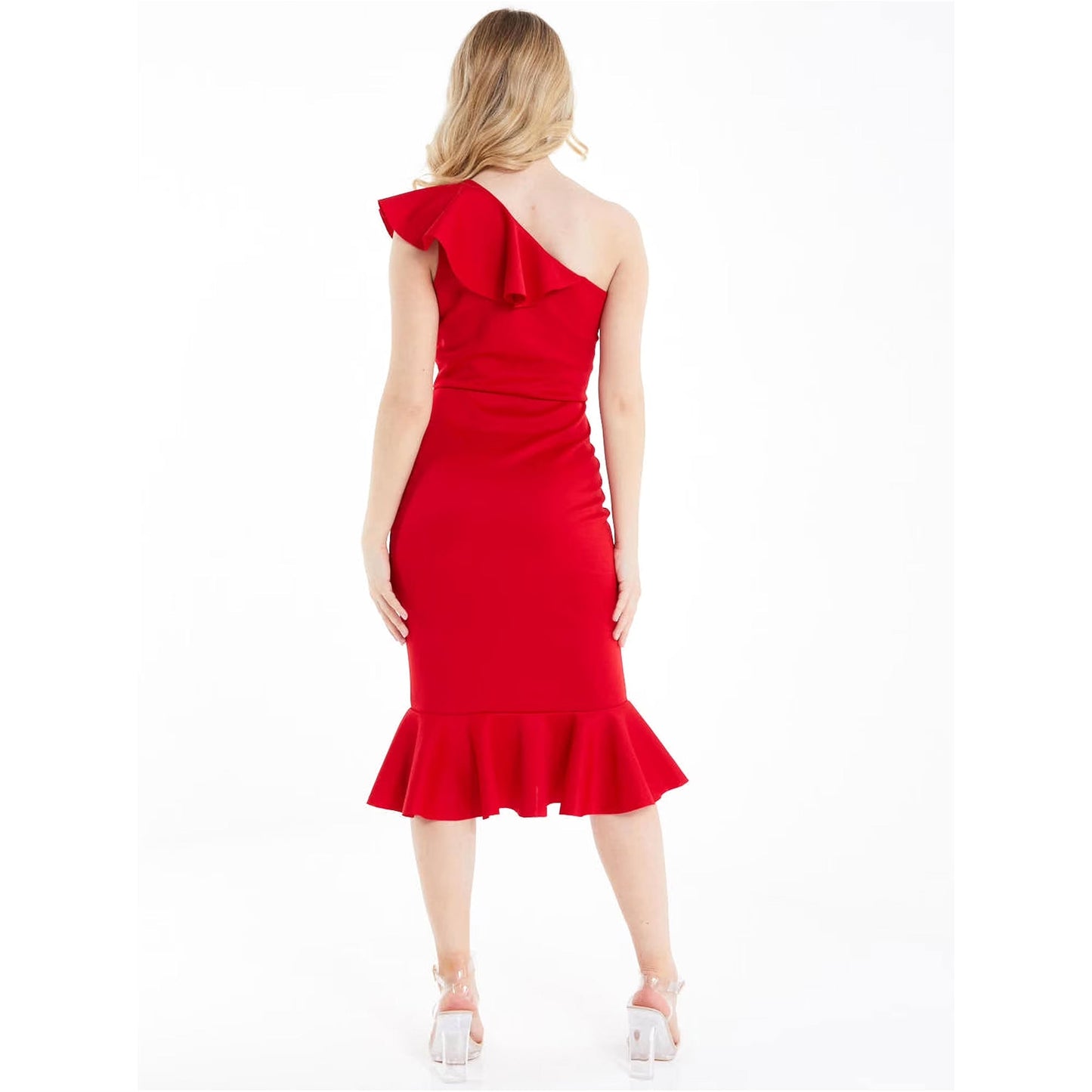 Women's Plain Dress,Red