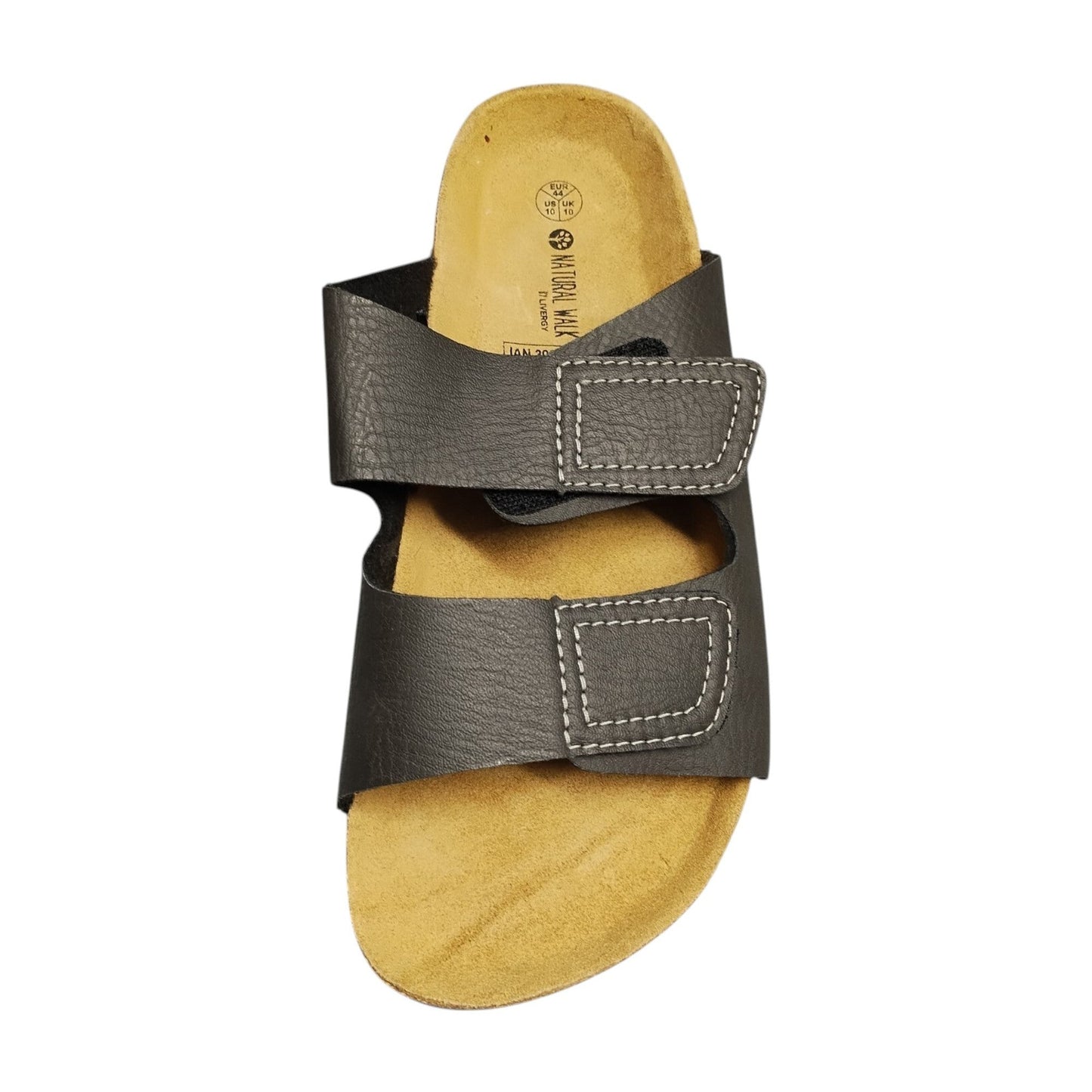 Men's Plain 2Straps Shoes,Dark Brown