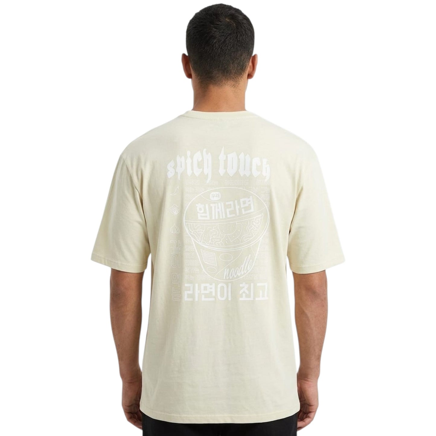 Men's Printed Top,Cream Yellow