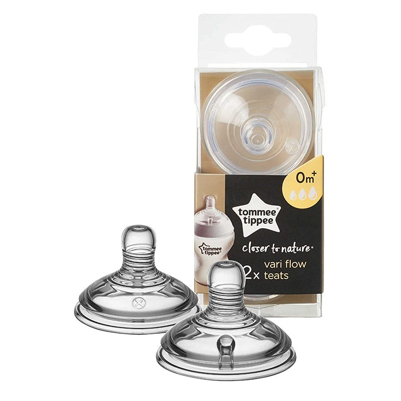 Tommee Tippee Vari Flow Teats 2 Pack Silicone Anti-Colic