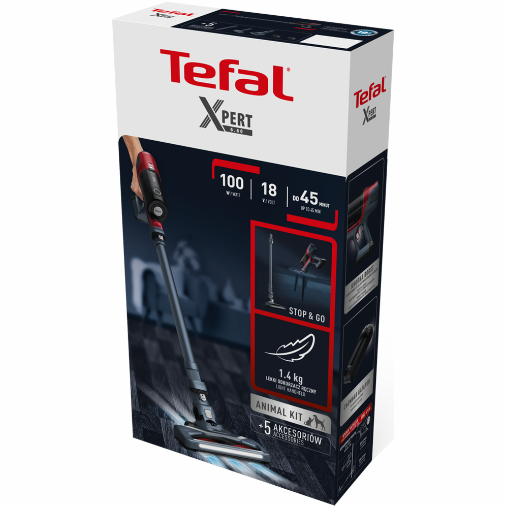 Tefal X-pert 6.60 Cordless Vacuum 18V - 100W TY6837HO