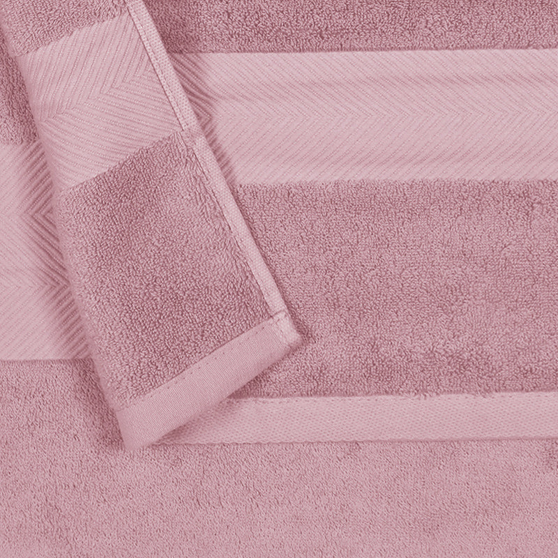 72 CM X 34 CM Thick 100 % Cotton Hand Towel Soft Quality Absorbent Towel for Daily Bathroom and Kitchen Use 1 Piece Pink - Image 4