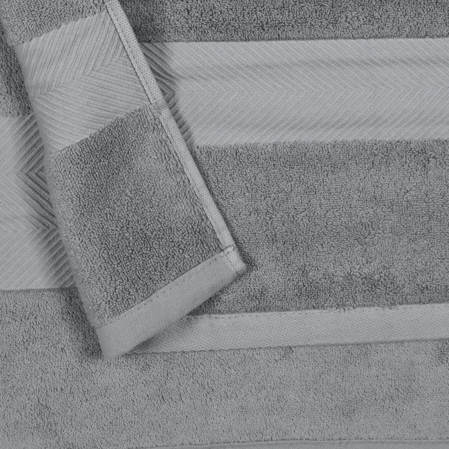 140 CM X 70 CM Thick 100 % Cotton Bath Towel Soft Quality Absorbent Towel for Daily Bathroom Use 1 Piece Gray - Image 4
