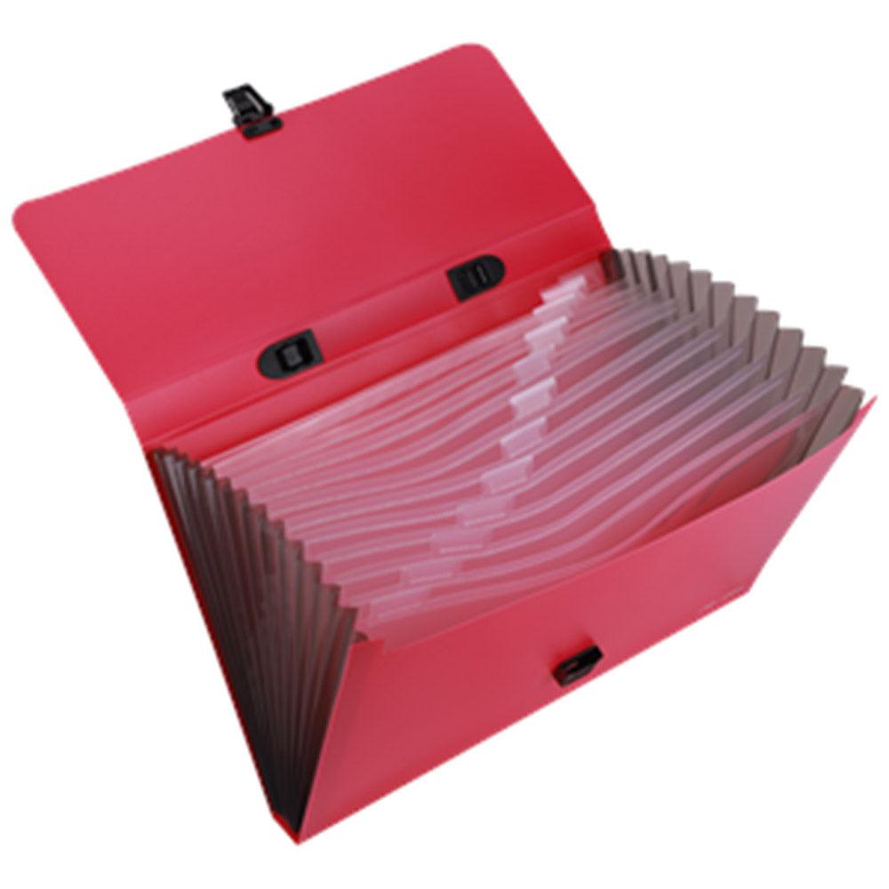 Deli EB40442 Expanding File FC 13 Pockets- Red