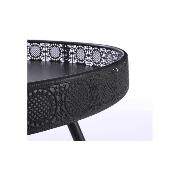 Essy Decoration Round Black Metal Table
