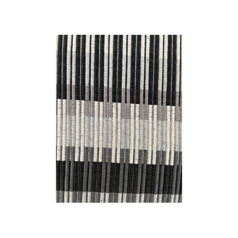 Set of 2 Table Placement Grey, White Black Striped Design - 33x45cm