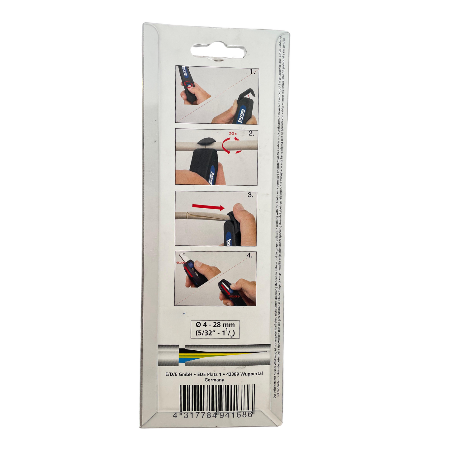 Safety Cable Knife Retractable Hook by Forum Germany