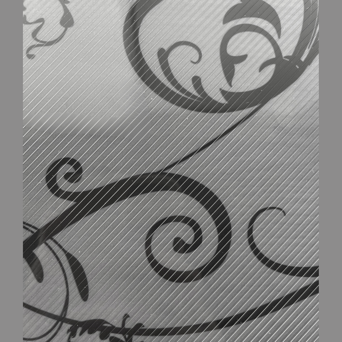 Table Placement Grey with Black Design - 35x50cm