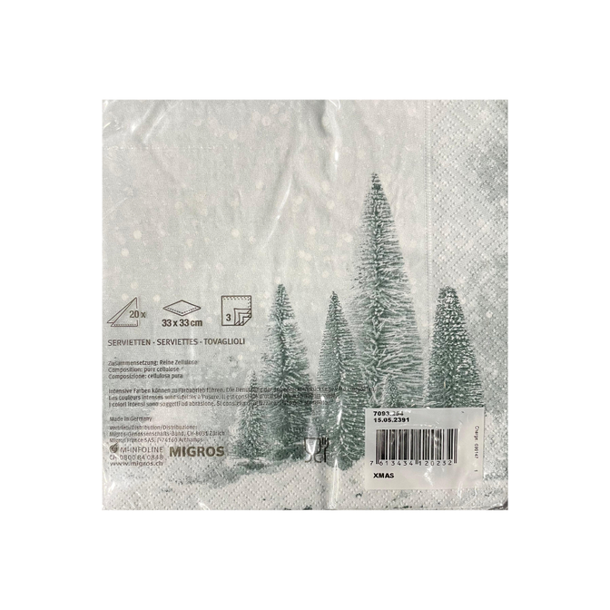 Christmas Napkins Light Green Christmas Tree