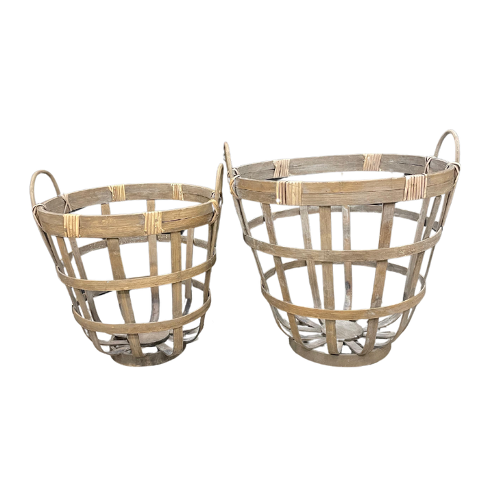 Set of 2 bamboo baskets by Mattz