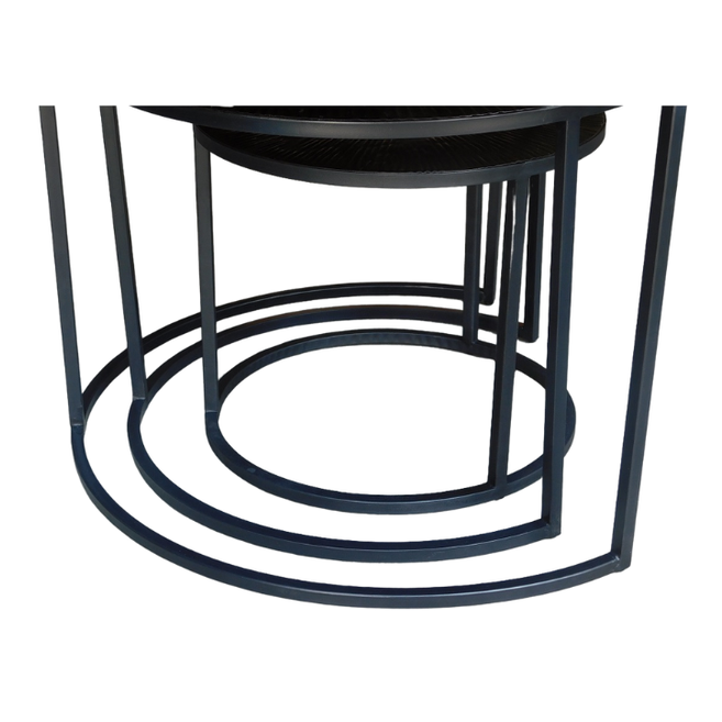 Houten Metal Side Table (Brass Gold) – set of 3 pieces by Mysons