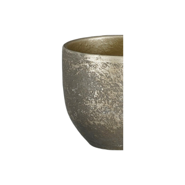 Medium Carrie Pot Round Black Rustic by Mica
