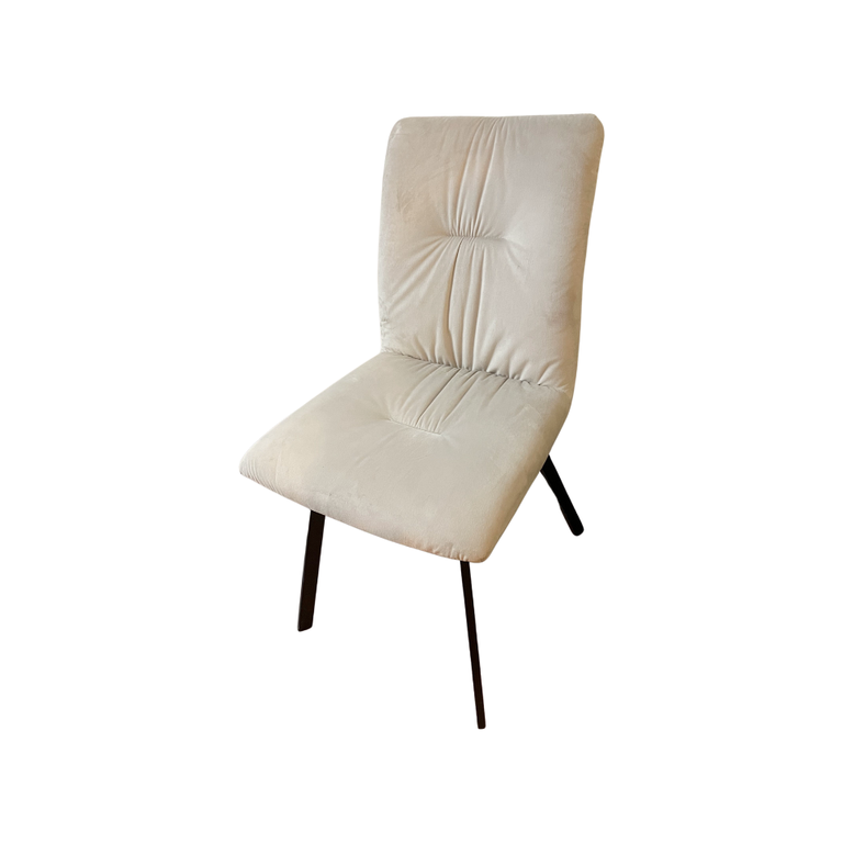Beige Dining Chair with Wooden Legs(displayed)