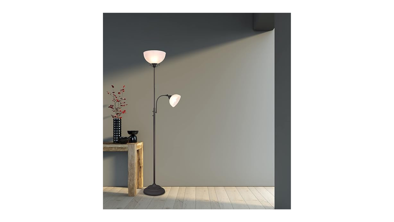 Black Steel Floor Lamp by Reality (displayed item)