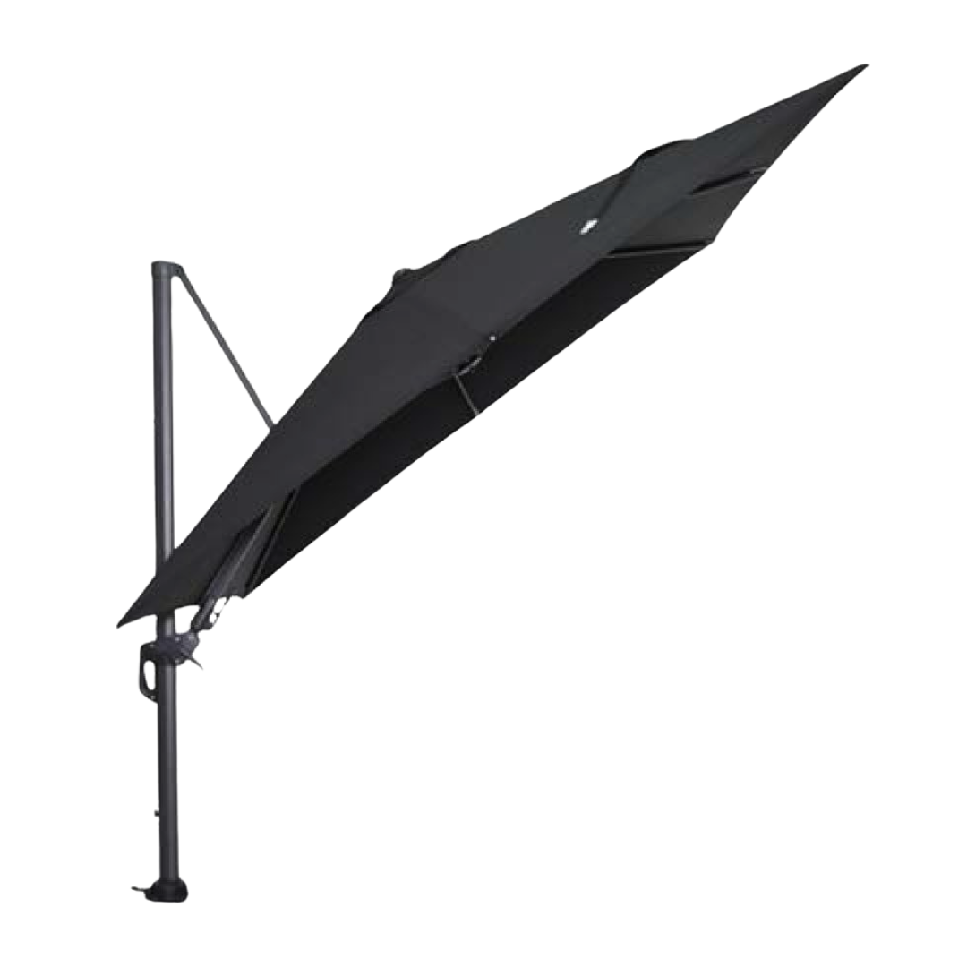 Parasol Roma Black with LED light 3x3m (Base Included)