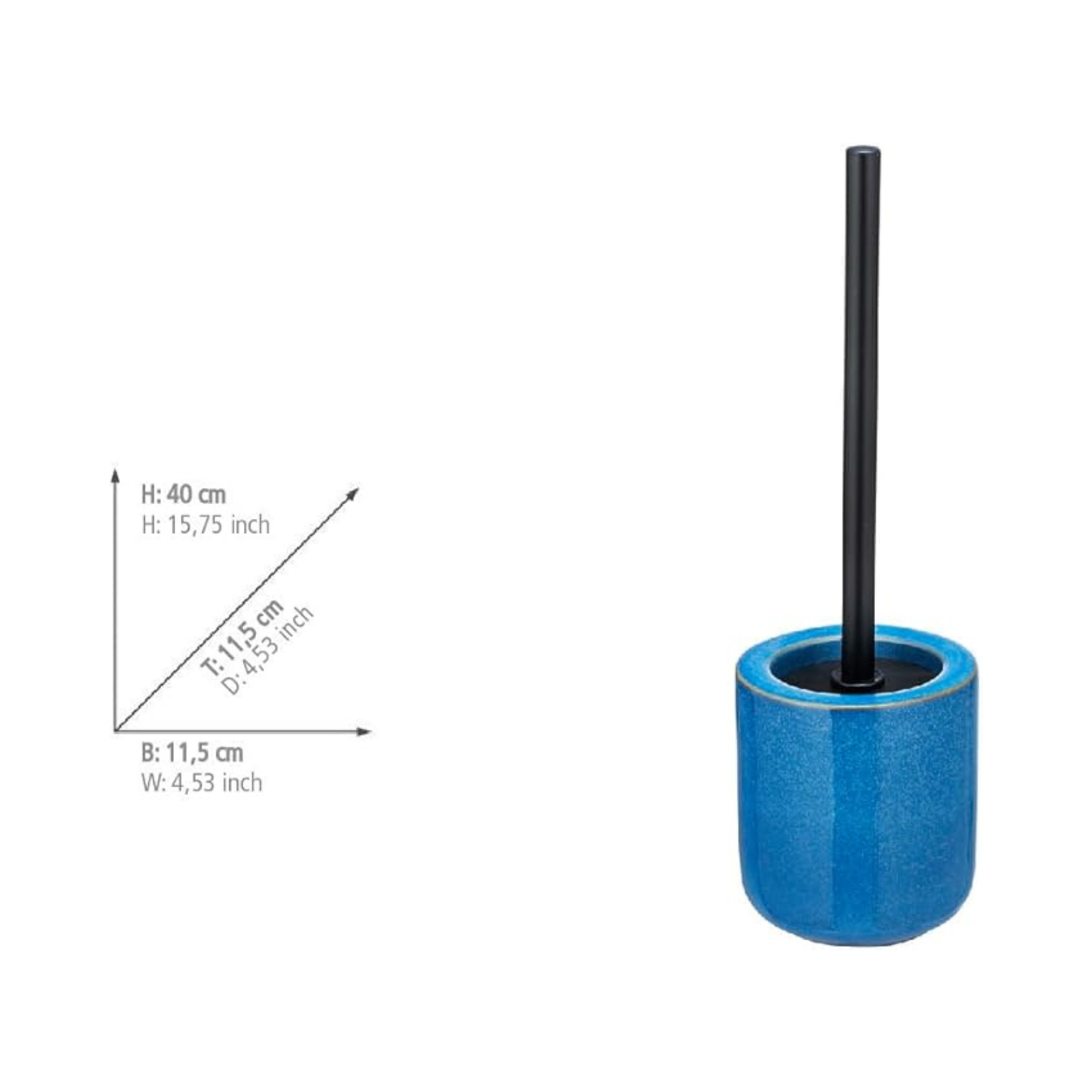 Varzi Ceramic Blue Toilet Brush by Wenko