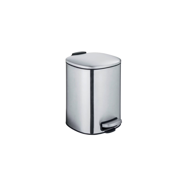 Waste bin ALASSIO Easy-Close stainless steel 5L by Wenko.de
