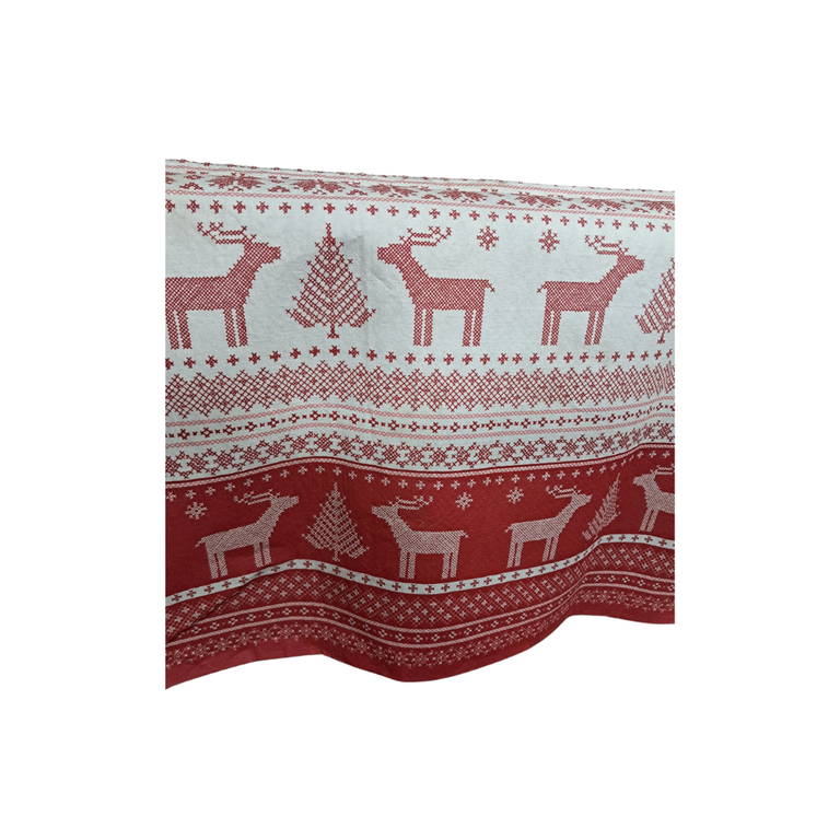 Christmas-Tablecloth, Red (138x220 cm)