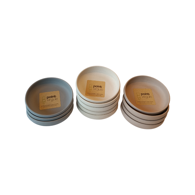 Point-Virgule Small Round Bamboo Fiber Dish Blush – 9.2x2cm