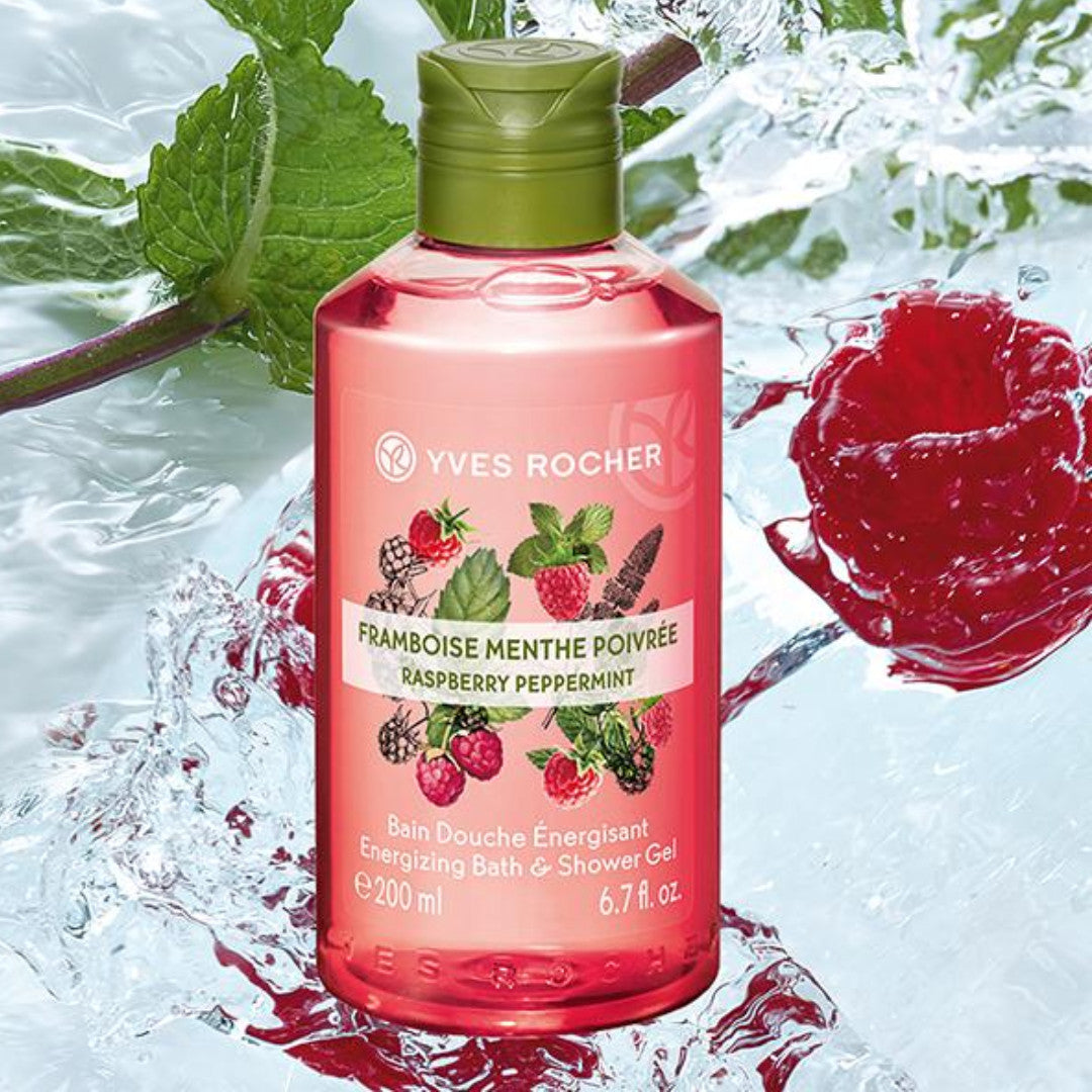 Yves Rocher Energizing Shower Gel Raspberry Peppermint - Medaid International