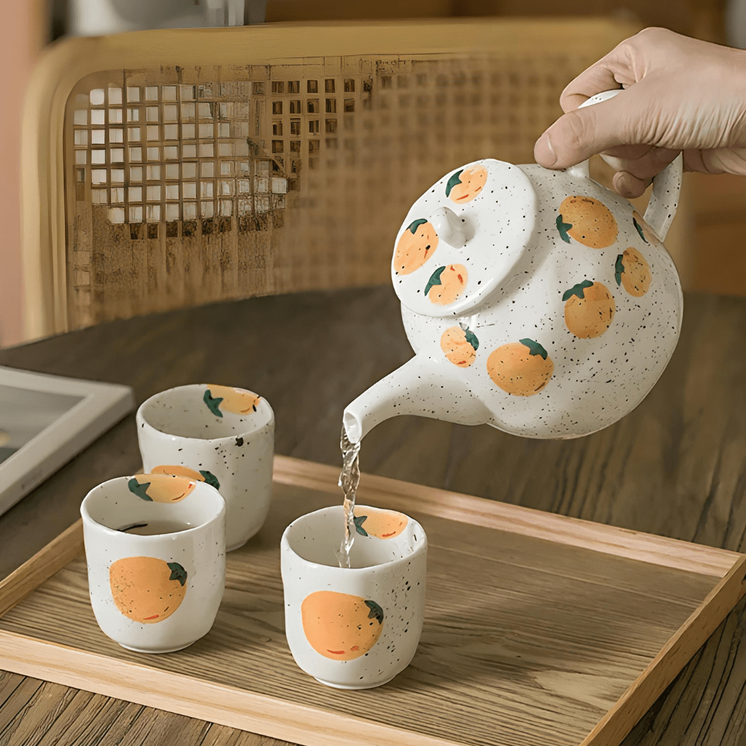 Citrus Breeze Porcelain Tea Set – 850ml
