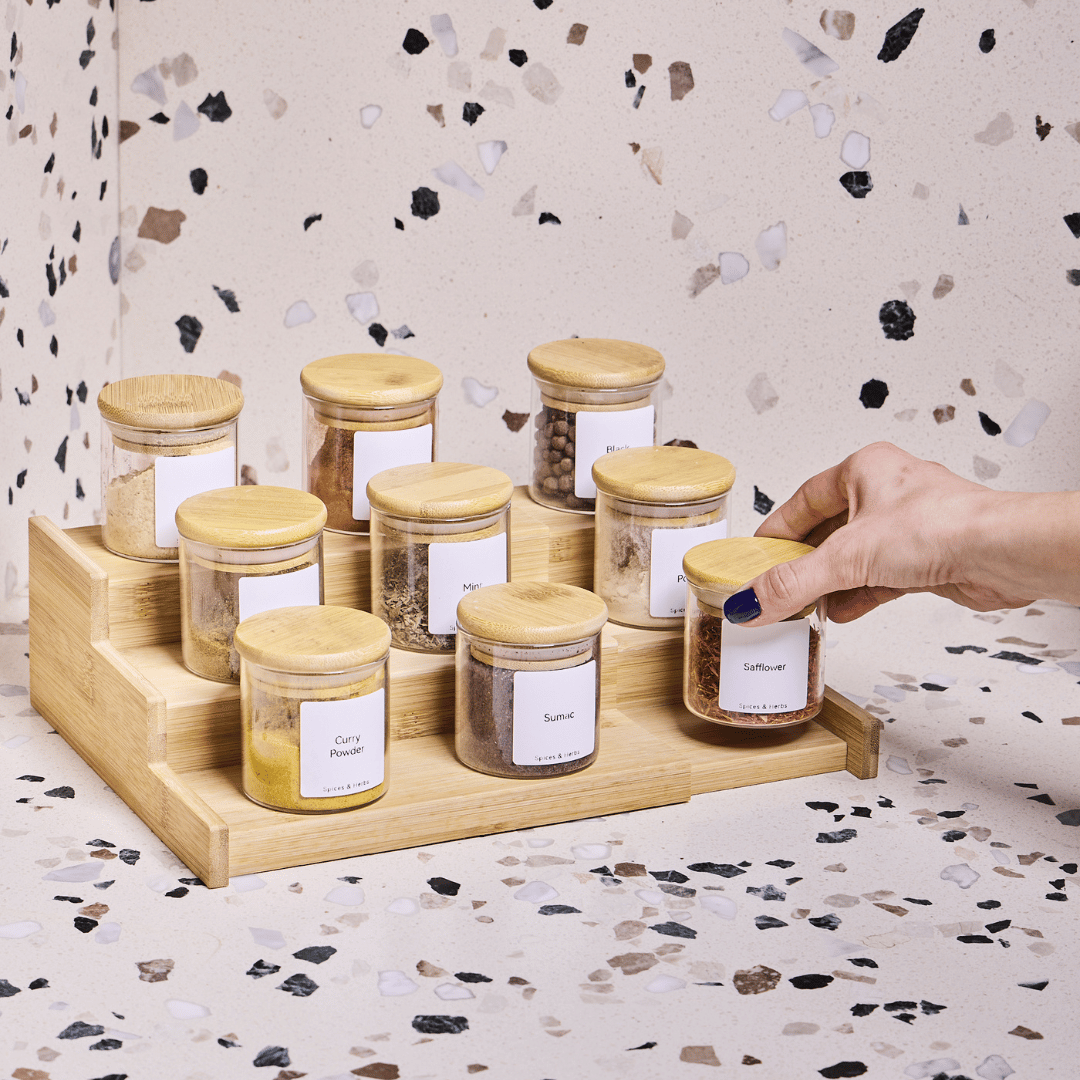 Bamboo Expandable 3-Tier Rack