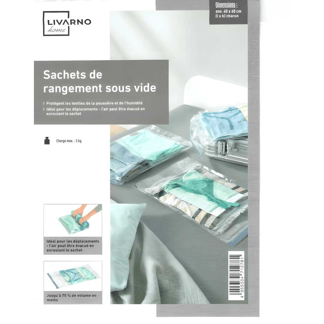 LIVARNO Home Vacuum Storage Bags | 3-Piece Set (40x60 cm)