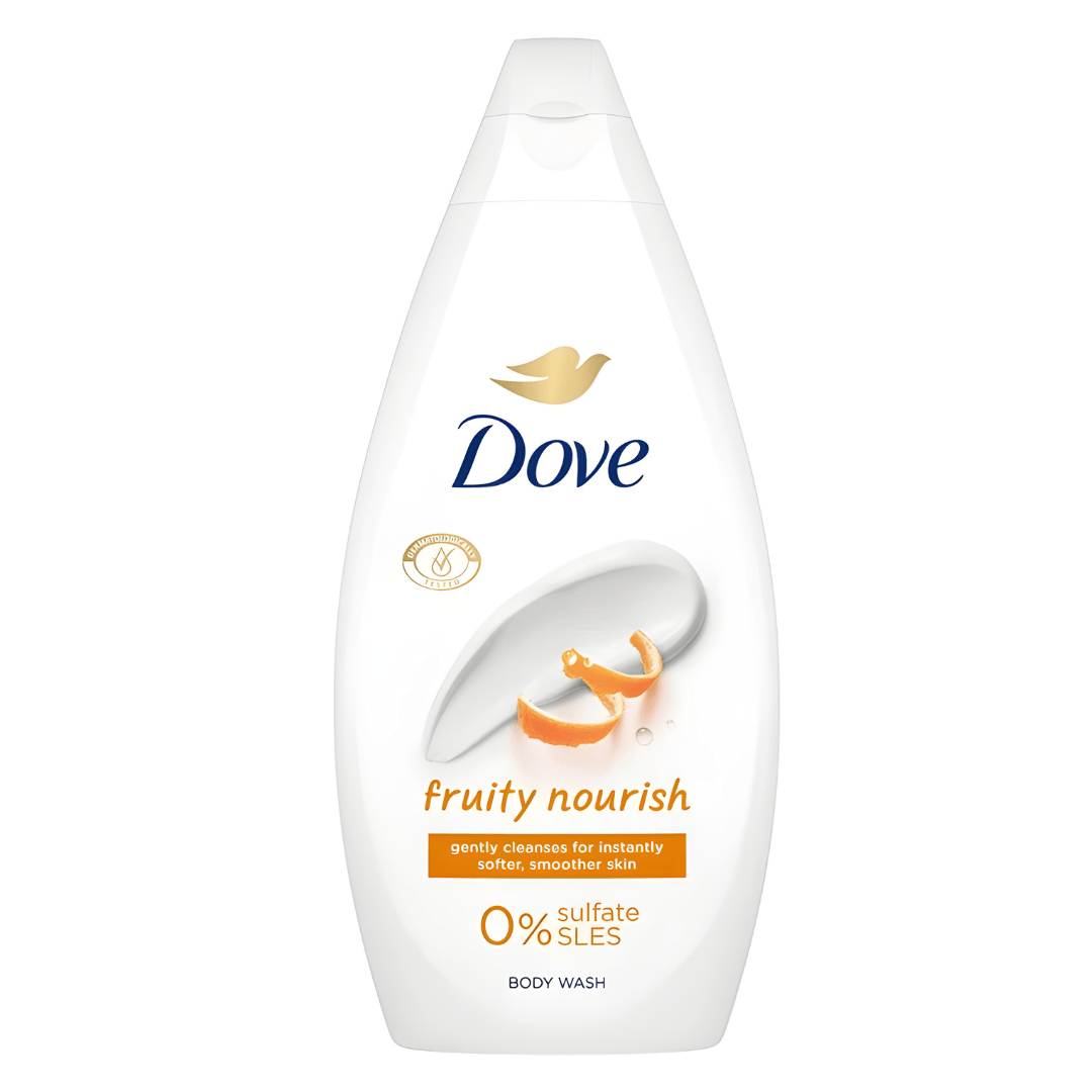 Dove Fruity Nourish Body Wash 450ml – UK Made | 0% Sulfate & Gentle Care