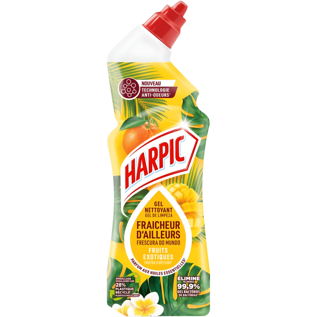 Harpic Toilet Gel Exotic Fruits 750ml – EU Made | Anti-Odor & Hygienic Clean