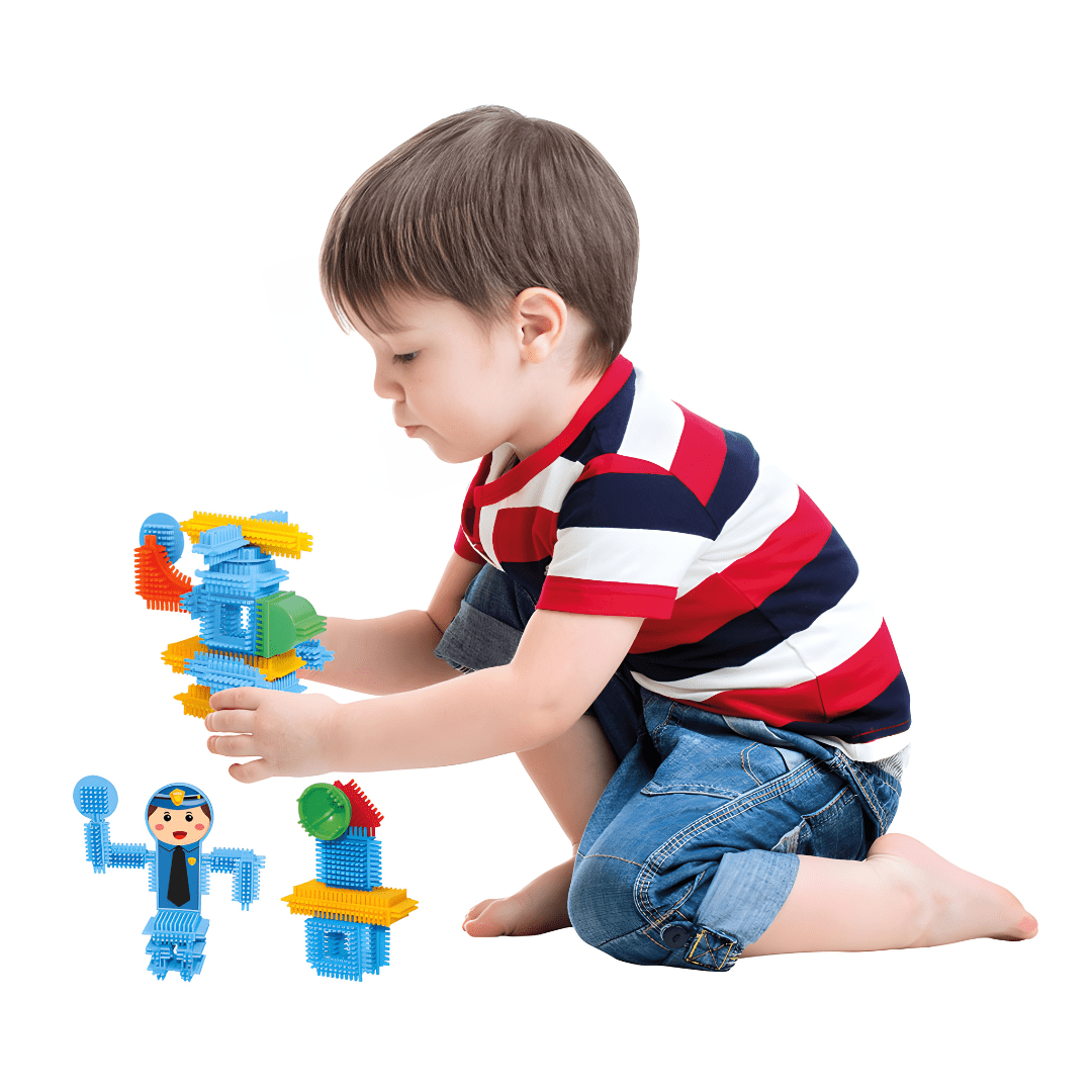 Cactus Blocks Police Station 55pcs | Creative Building Set for Kids 3+