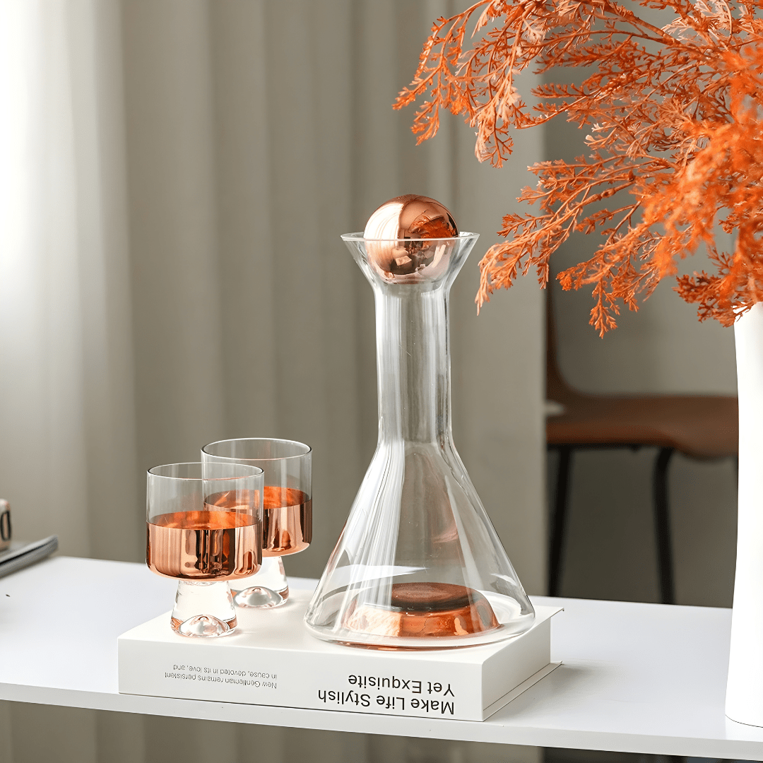 Modern Minimalist Carafe & Glass Set – 1.5L