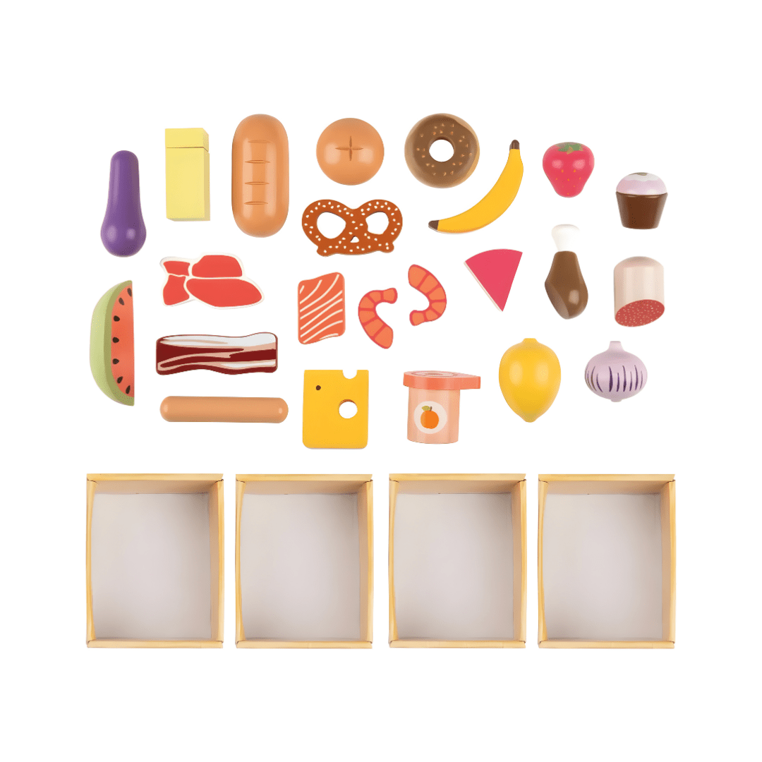Playtive Wooden Play Food Set – 29 Pieces