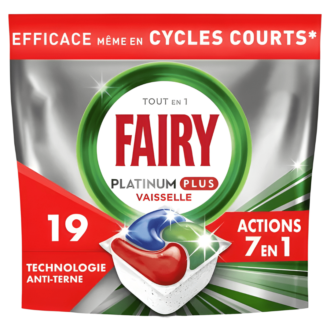 FAIRY Platinum Plus Dishwasher Capsules – 19 Tablets (EU Made)