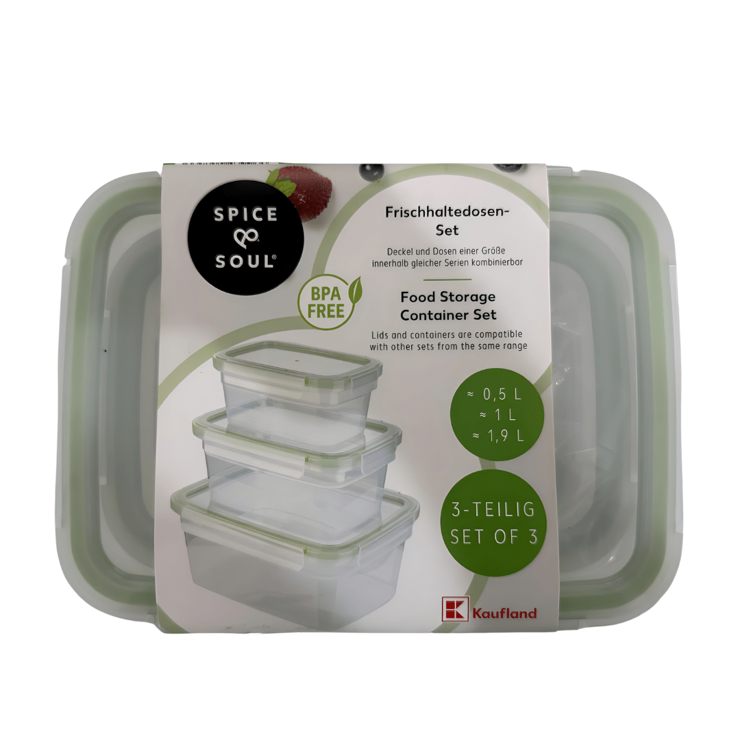 Spice & Soul® Food Storage Container Set of 3 – Airtight & BPA-Free