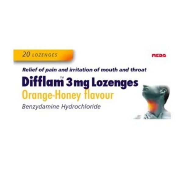 Difflam- 3mg Lozenges Orange-Honey Flavour 20x P - Medaid International