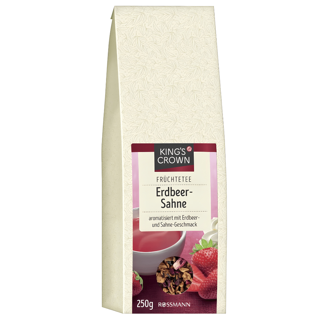King’s Crown Strawberry & Cream Fruit Tea – German Blend by Rossmann (250g)