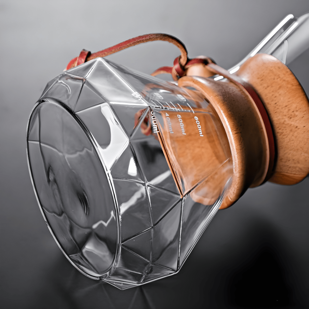 Octagon Chemex Glass Coffee Brewer – 800ml Elegant Pour-Over Pitcher