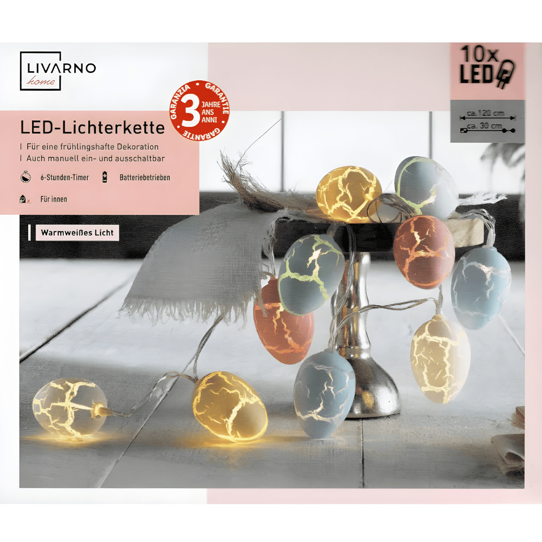 Livarno Home LED String Lights 10 Leds Battery Operated